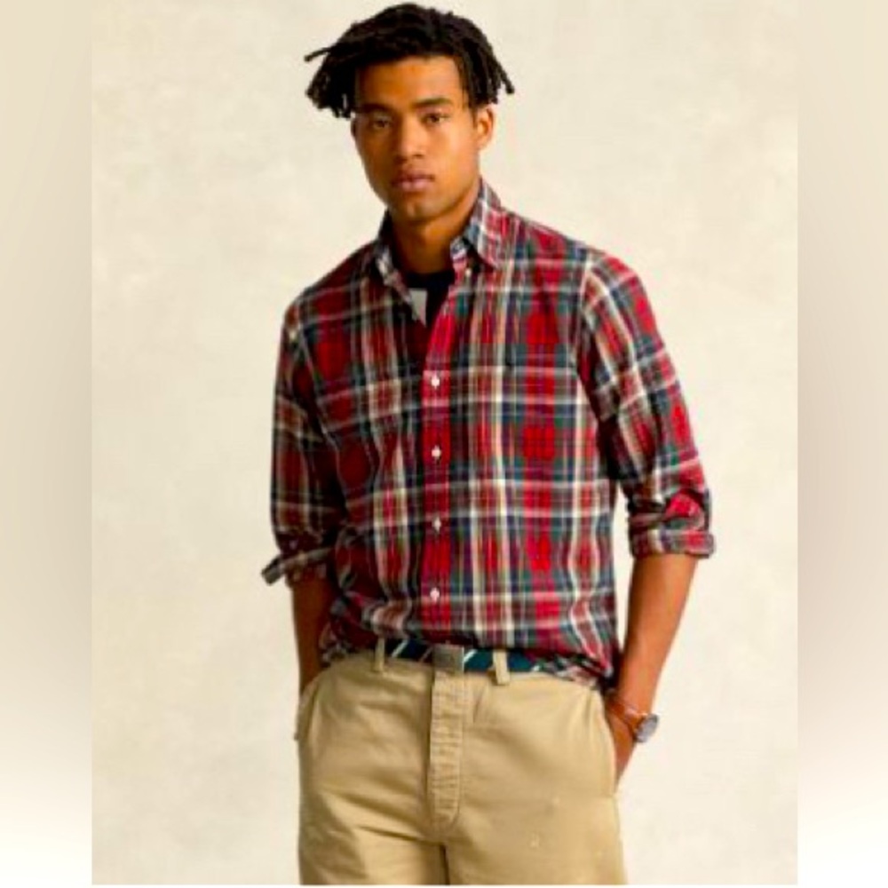 Ralph Lauren Men’s Classic Fit Plaid Oxford Button Down Shirt - Size XL - NWT